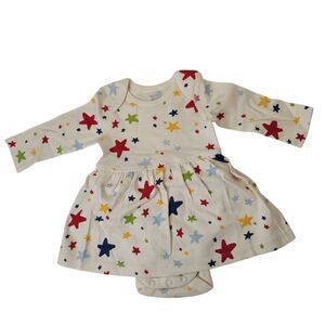 Moon & Back Dress by Hanna Andersson Baby Play Dress Multy Star 0-3 Months